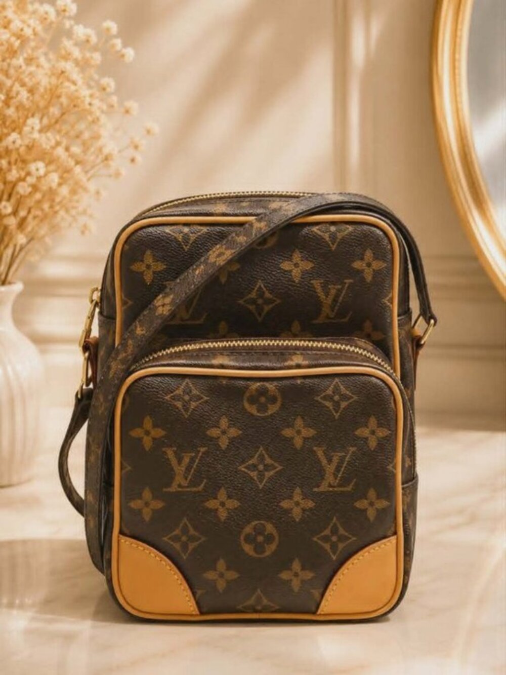 Authentic Louis Vuitton Monogram Amazone Crossbody Bag Vintage Shoulder Bag